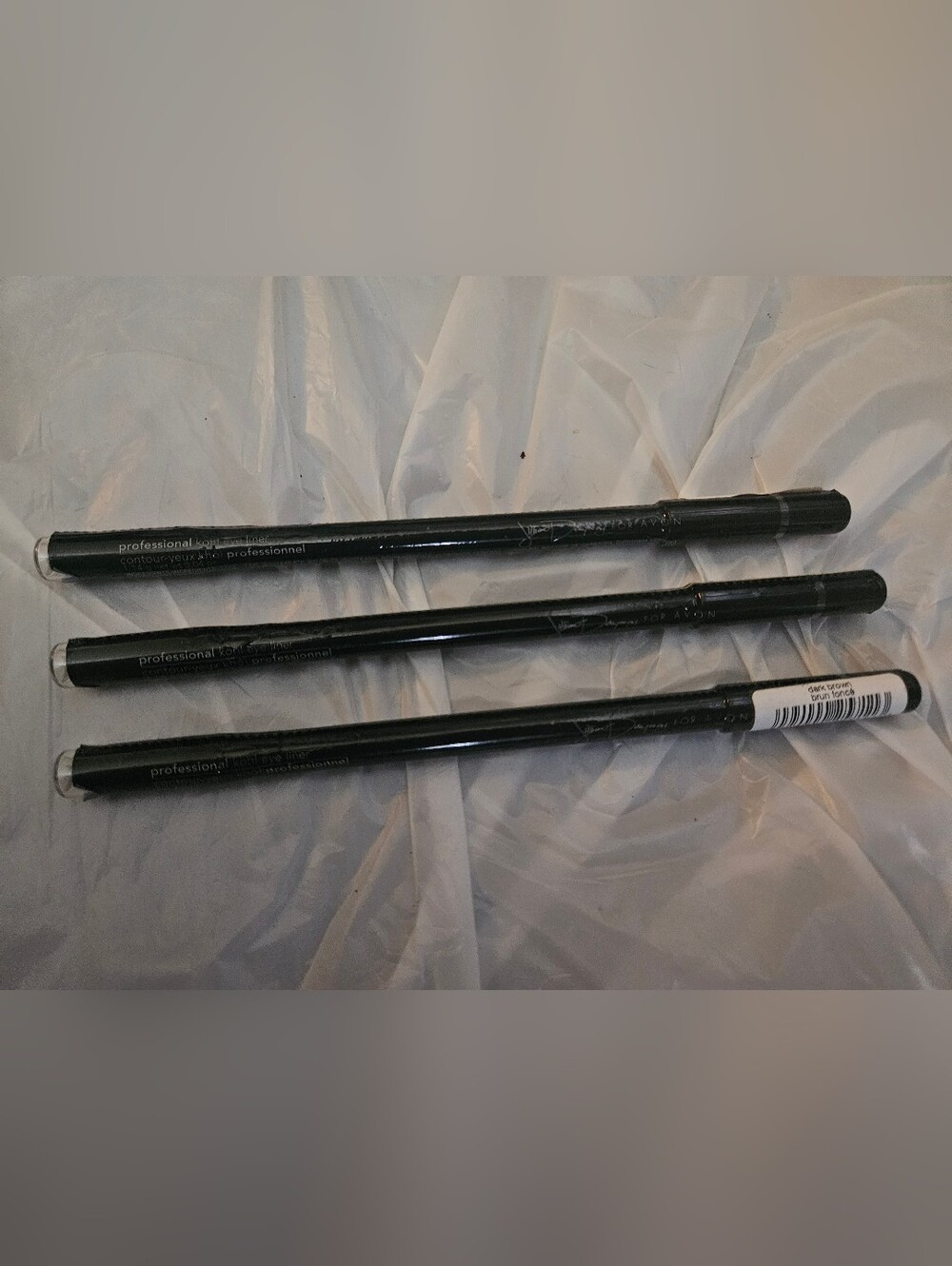 Lot of 3 Avon Jillian Dempsey Professional Kohl Eye Liner 2 Black 1 Brown NOS. 